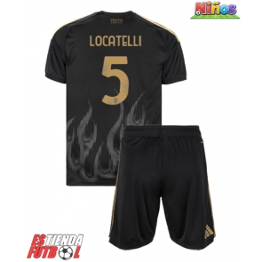 Juventus Manuel Locatelli #5 Tercera Equipación Niños 2026-27 Manga Corta (+ Pantalones cortos)